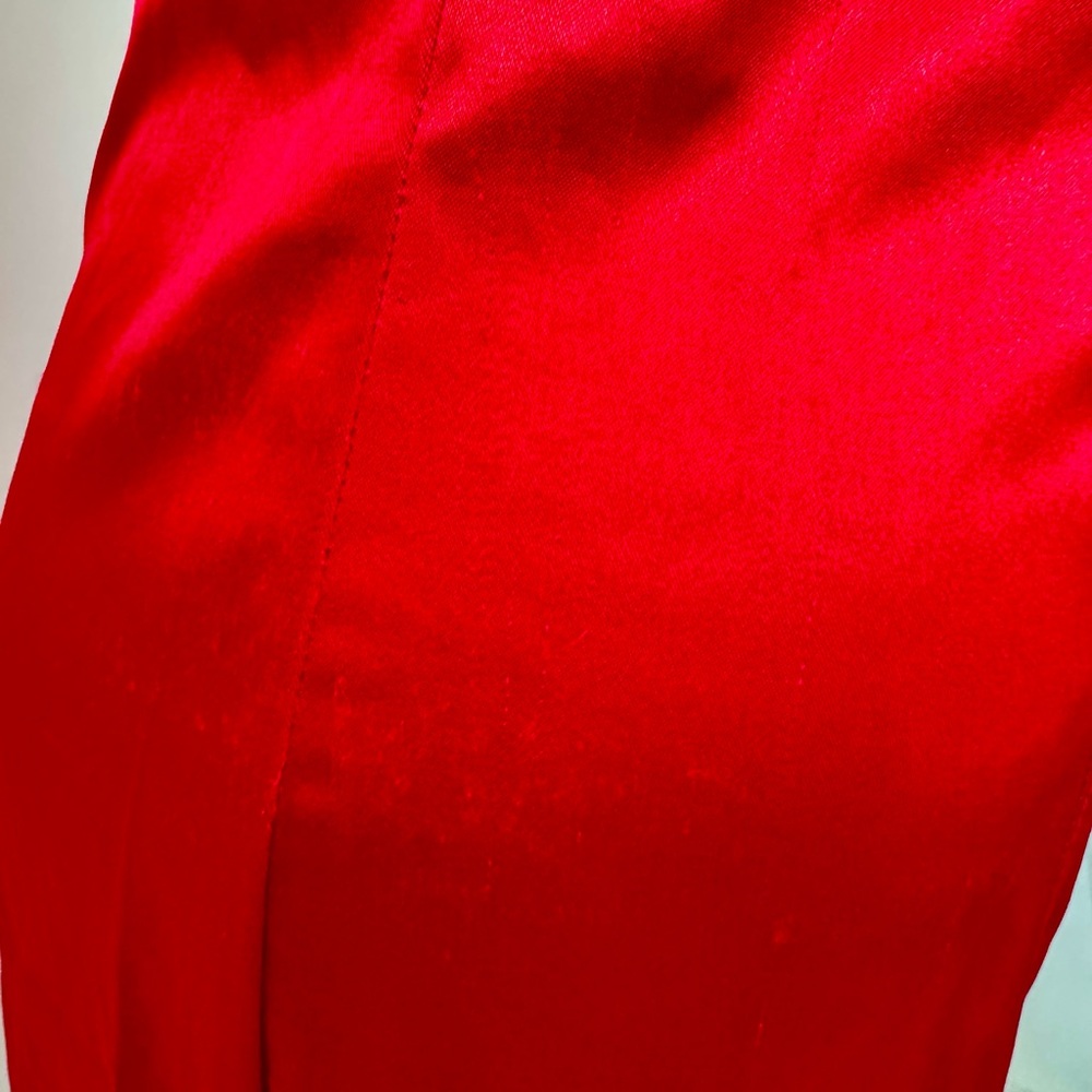 Ruby Rox Red Ruched Strapless Sheath Dress - Picture 3 of 6